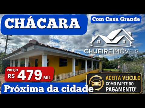 Foto do imóvel CHÁCARA COM CASA GRANDE OPORTUNIDADE R$ 479 MIL -PROPRIETARIO ACEITA CARRO COM PARTE DO PAGAMENTO