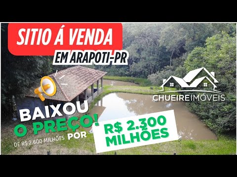 Foto do imóvel SITIO Á VENDA EM ARAPOTI -PR - BAIXOU O PREÇO - COM 4 REPRESAS, MINA DE AGUA E POÇO ARTESIANO