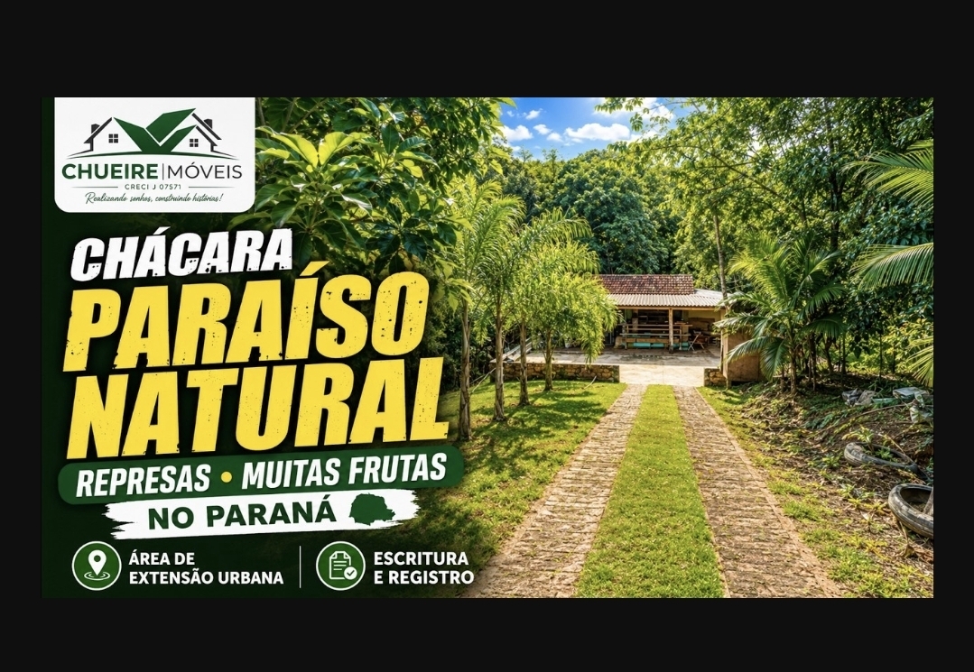 Foto do imóvel Chácara Paraíso Natural – Represas e Muitas Frutas no Paraná